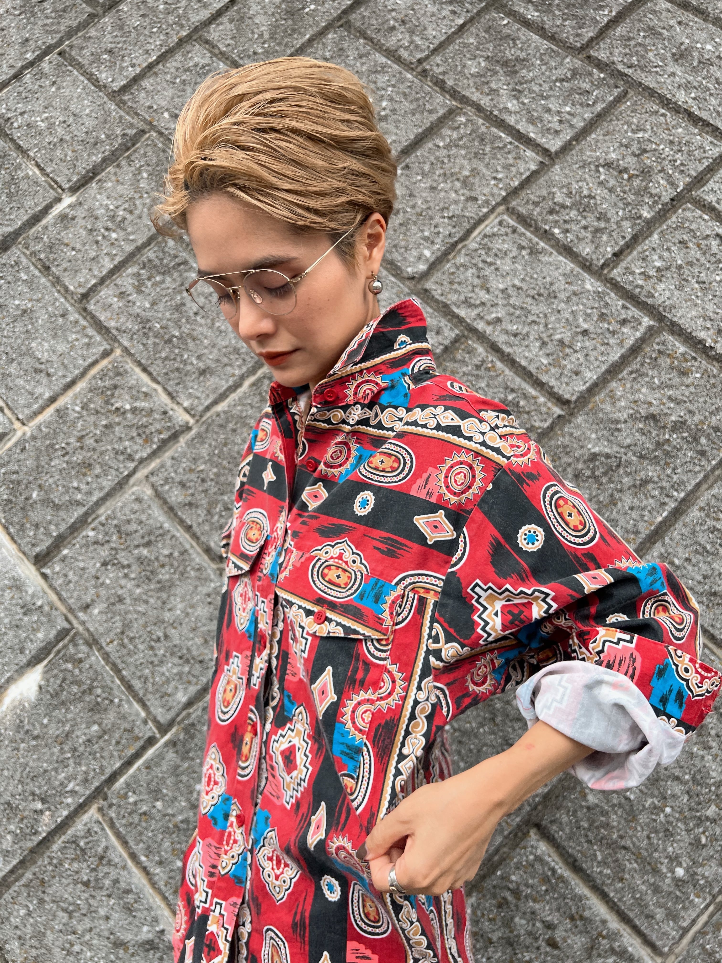 (SH496)80’s Wrangler cotton shirt made in USA