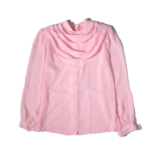 unknown vintege(JEFF LAURENT)  front bandana draped   chiffon blouse