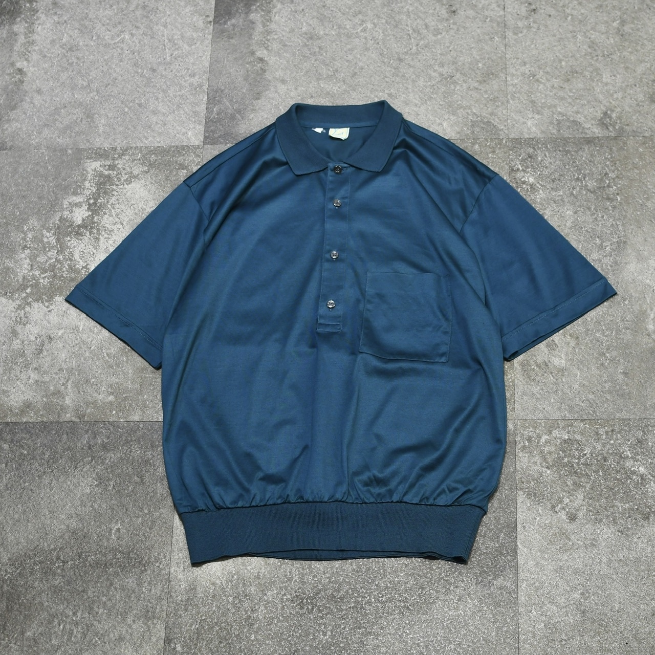 rayon blend design polo shirt navy