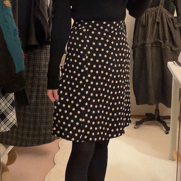 JILLSTUART / cream dot mini skirt