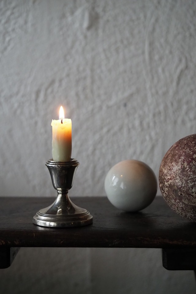 小さな銀燭台-vintage silver candle stand