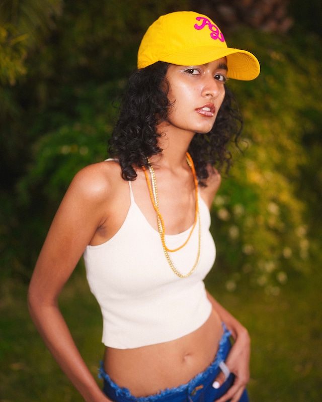 残り2点｜2WAYミラノリブブラキャミソール｜ホワイトムスク