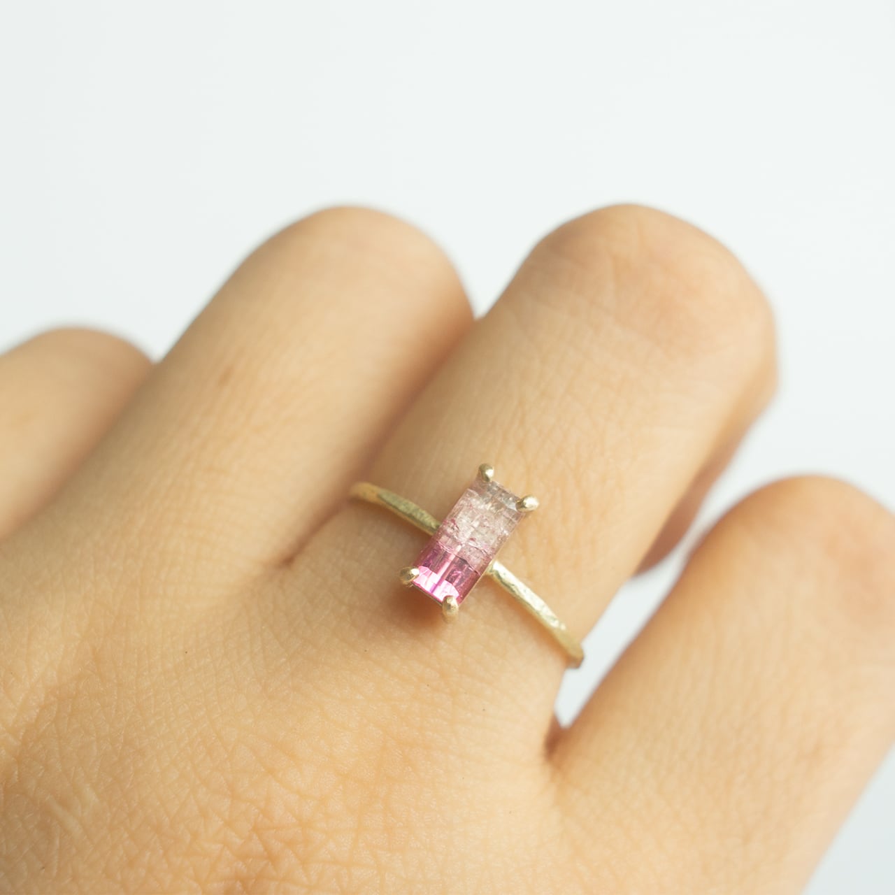 Rock Ring ー バイカラートルマリン | Kumiko Taya jewelry