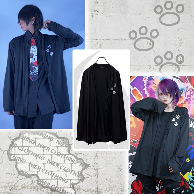 肉球刺繍入りBLACK OUTER