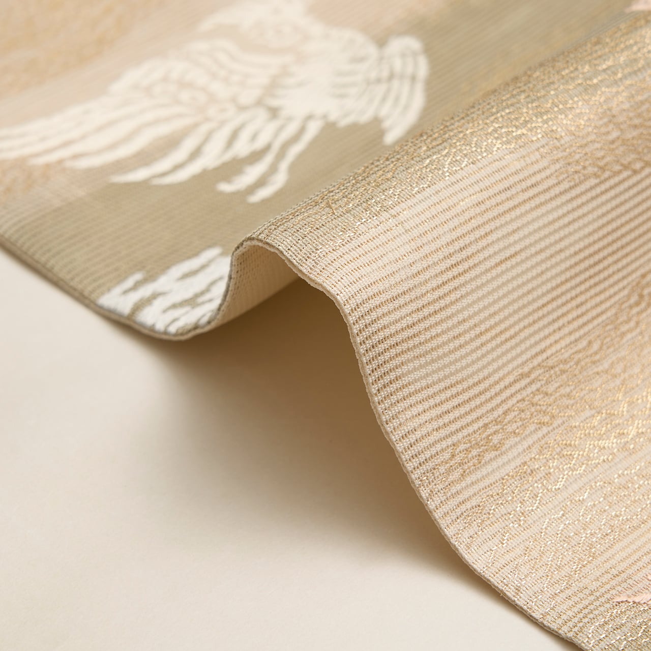段変わり霞に鳳凰文 夏唐織紗袋帯【未着用品】 | かわの屋