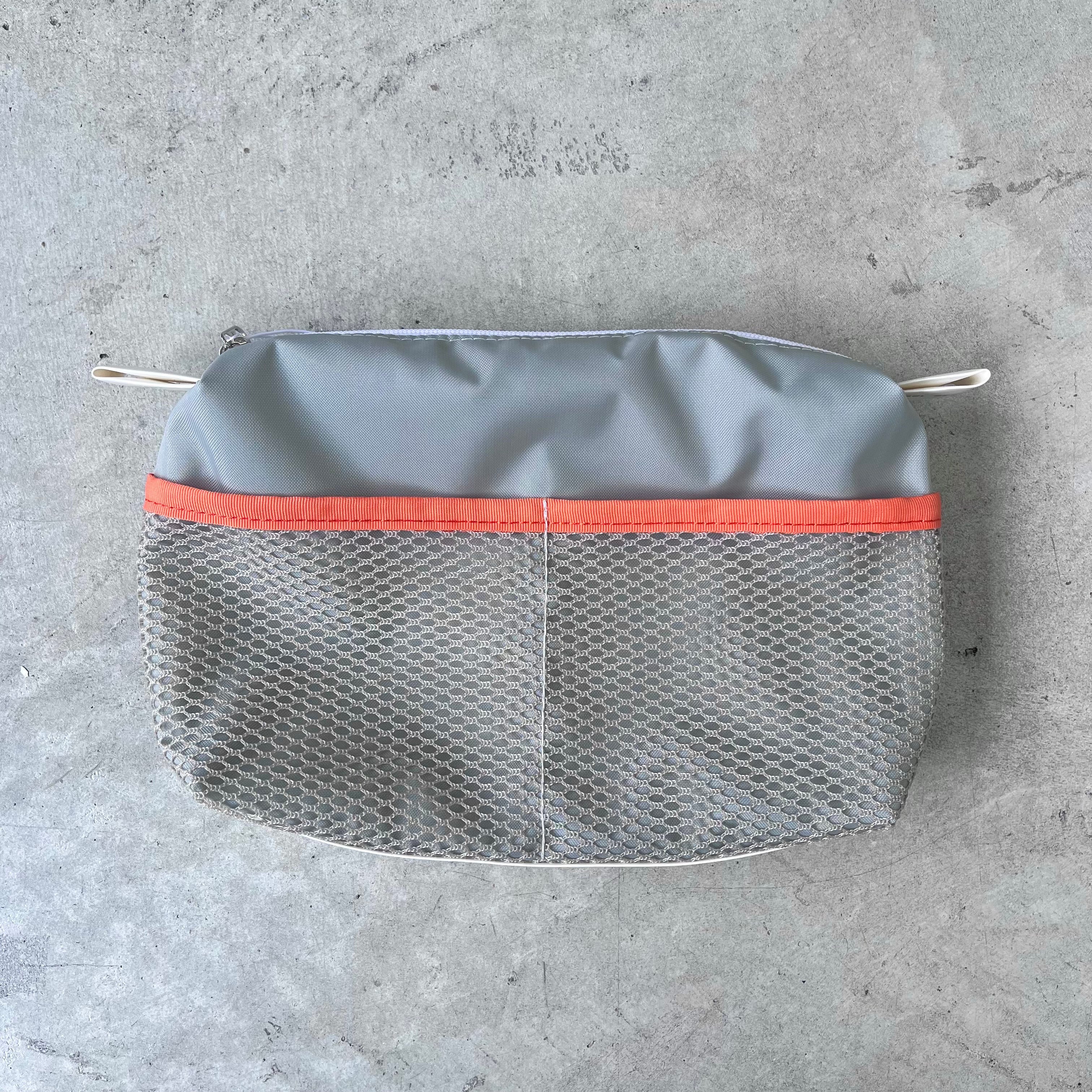 pisteviiva / cycle meshpouch 【gray×orange】