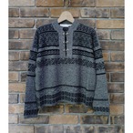 ASEEDONCLÖUD │Sankayo nordic knit P/O（black）