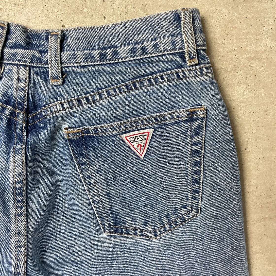 チリ製 90年代 GUESS JEANS ゲスジーンズ テーパード デニムパンツ 