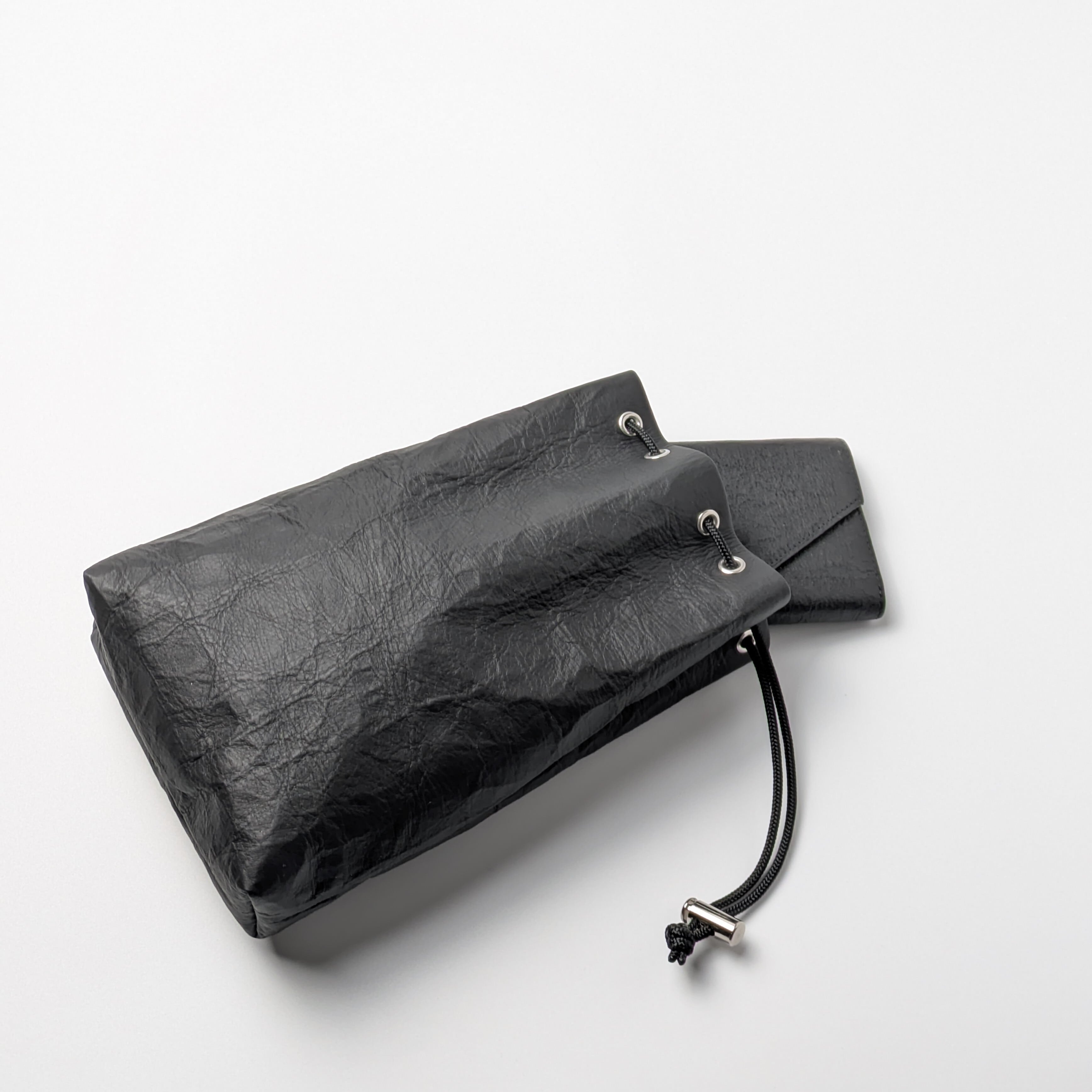 keel ミニショルダーバッグ ダイニーマレザー black ボディバッグ ミニ