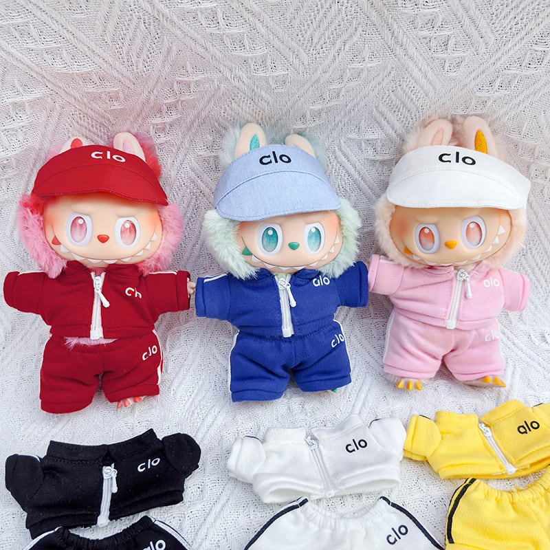 服　2つセット ラブブ 1-3世代対応 スポーツ トップス+パンツ Labubuぬいぐるみ用