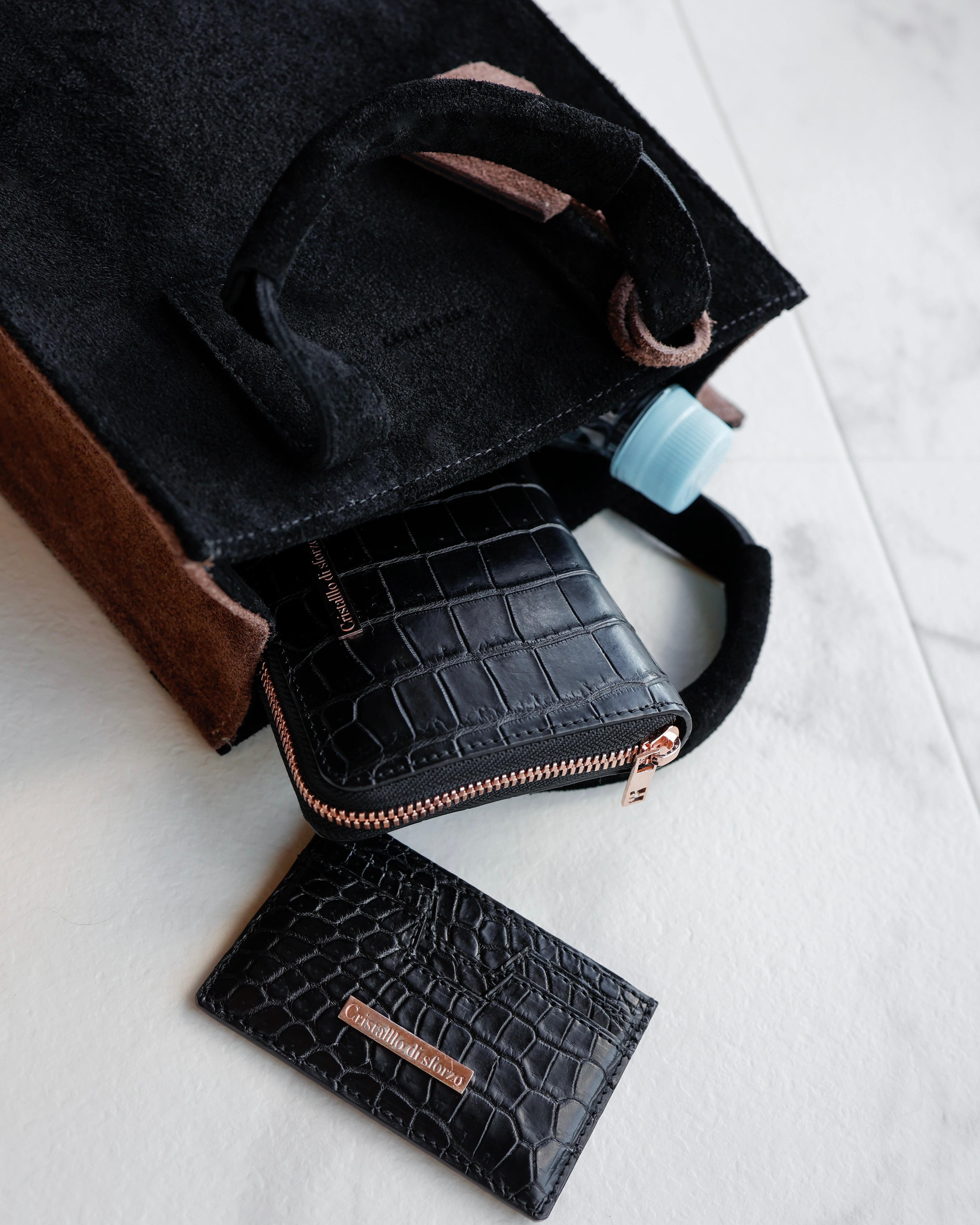 Italian Velour Leather Mini Totebag【イタリア製】【送料無料