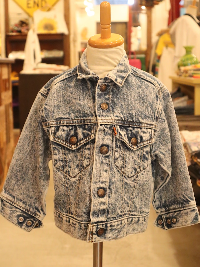 KIDS levi's denim jacket chemical wash【6183】