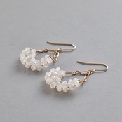 きらめくモルガナイト！モルガナイト 編み込みピアスorイヤリング mm1198