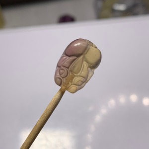 2貫通穴・貔貅✩イエローフローライトビーズ