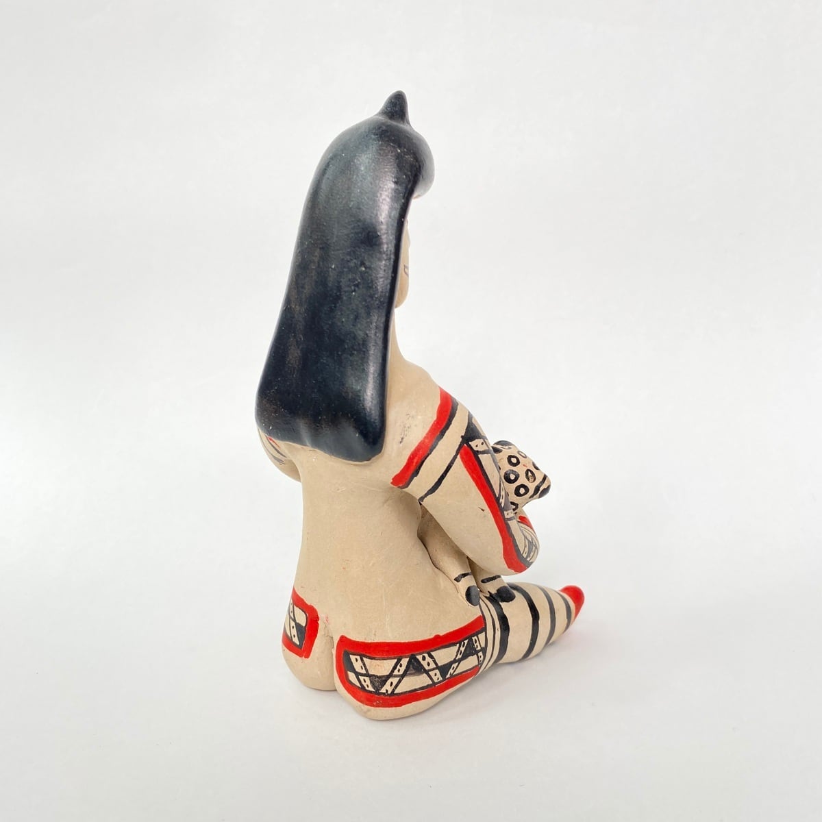 ブラジル カラジャ族 陶器 BONECA 人とジャガー(2) | Coloridas