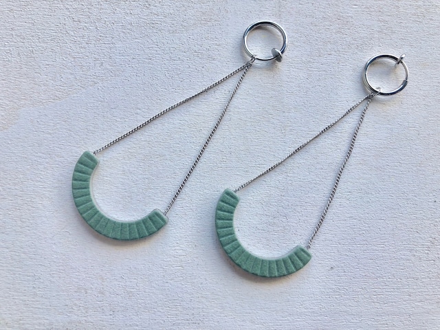 ilocami S-HOOP PIERCE/EARRING【GREEN】