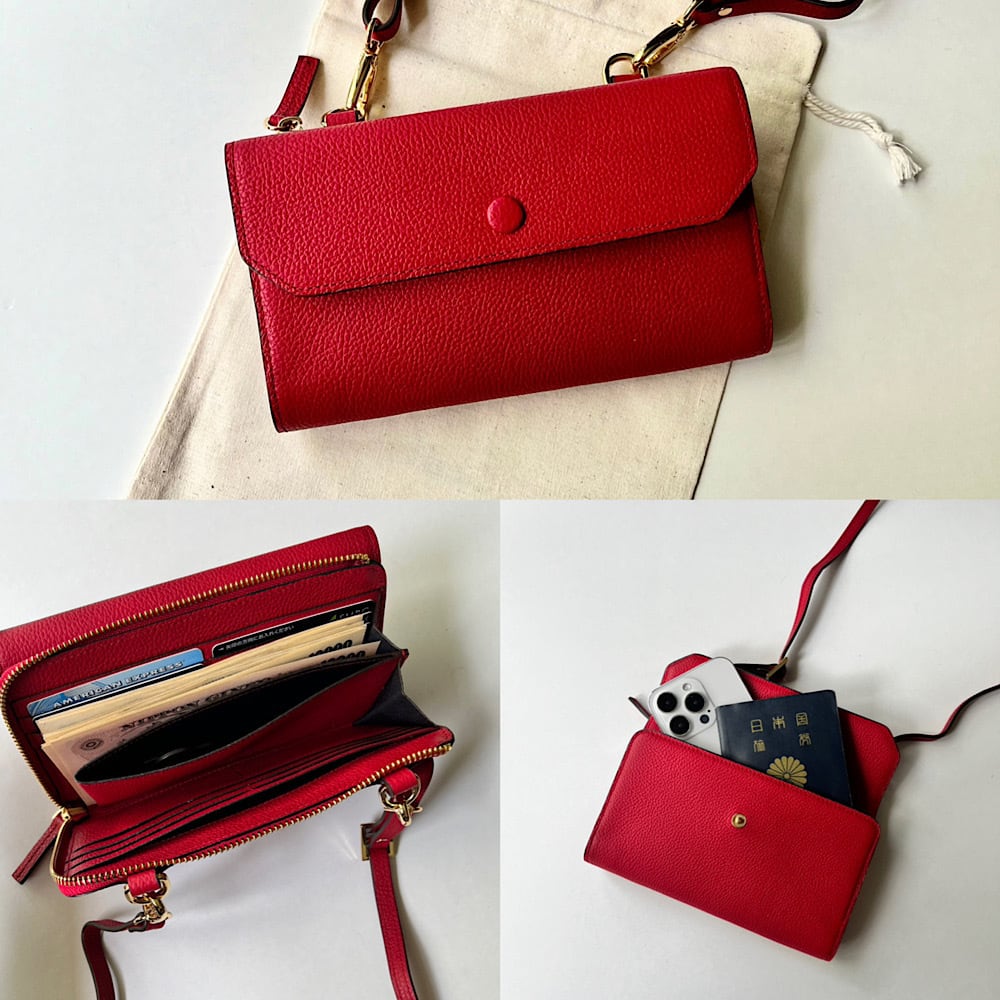 ショルダーお財布。 新製品】STUDIUM コンパクトにおでかけ！『1秒ショルダーwallet』 秒で