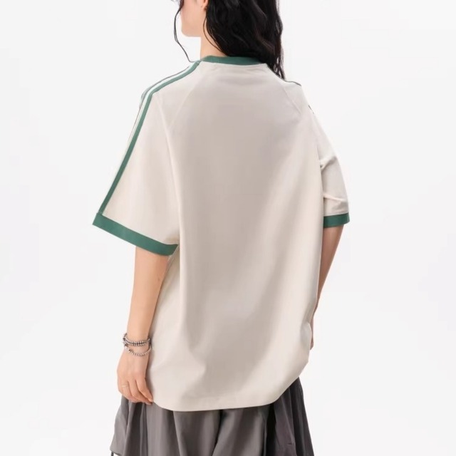 トラックラインスポーツミックスラグランTシャツ 2col   R01925