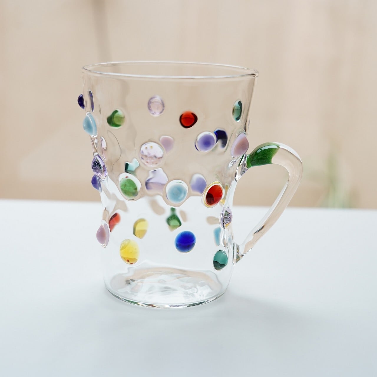 【竹川久仁子】耐熱ガラス ドットマグカップ T-25-A