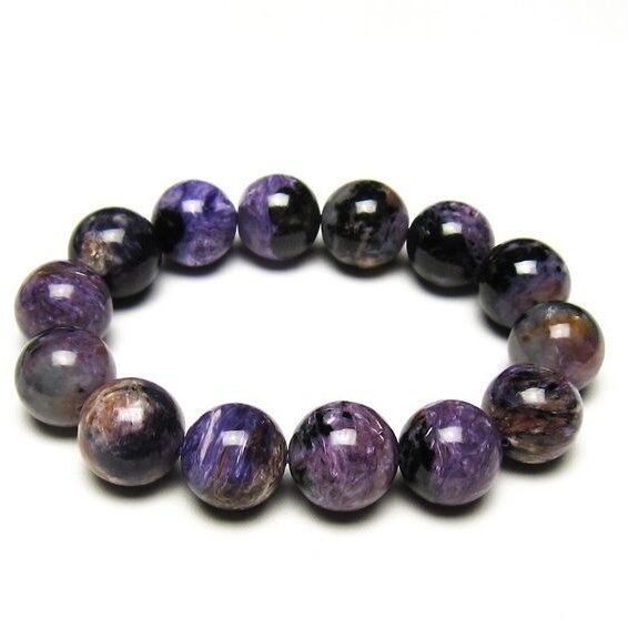 チャロアイト ブレスレット 15mm 一点物 メール便可 111-49264