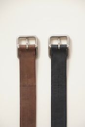 Square buckle belt - silver