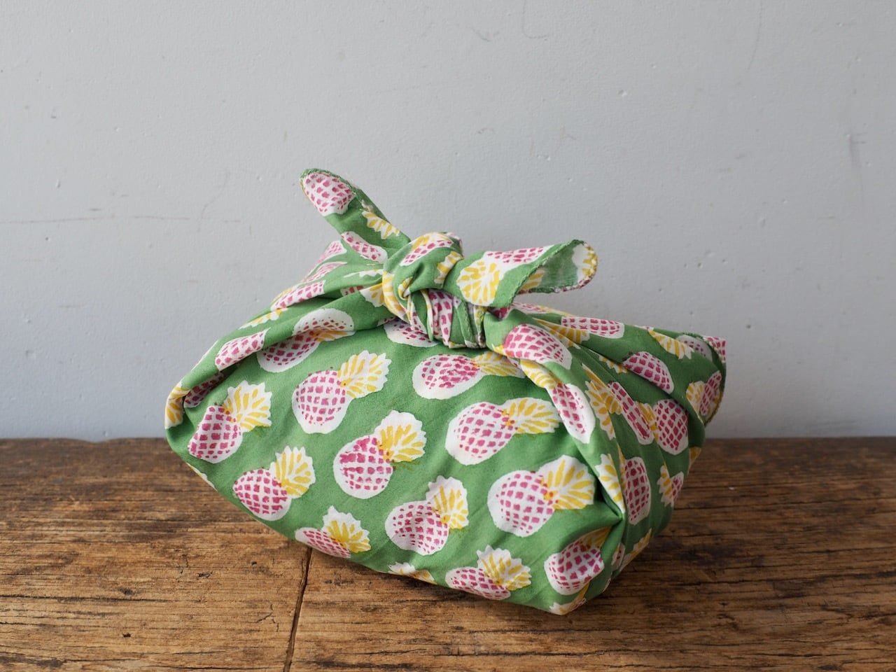 156ri050 Block Print Bandana c97 pine green