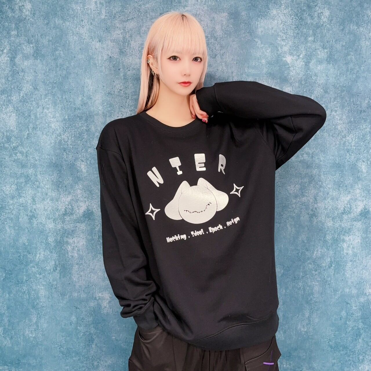 2XL NIER SILVER PRINT SWEAT SHIRT | NIER CLOTHING