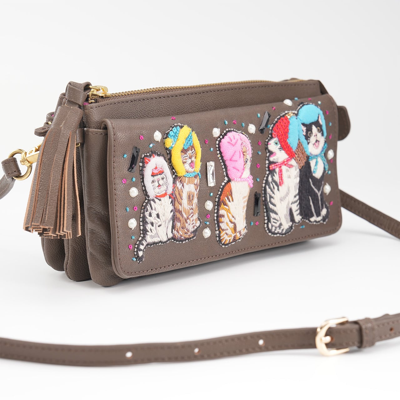 お財布ポシェット Chorus cat bronze | tamaobazaaar