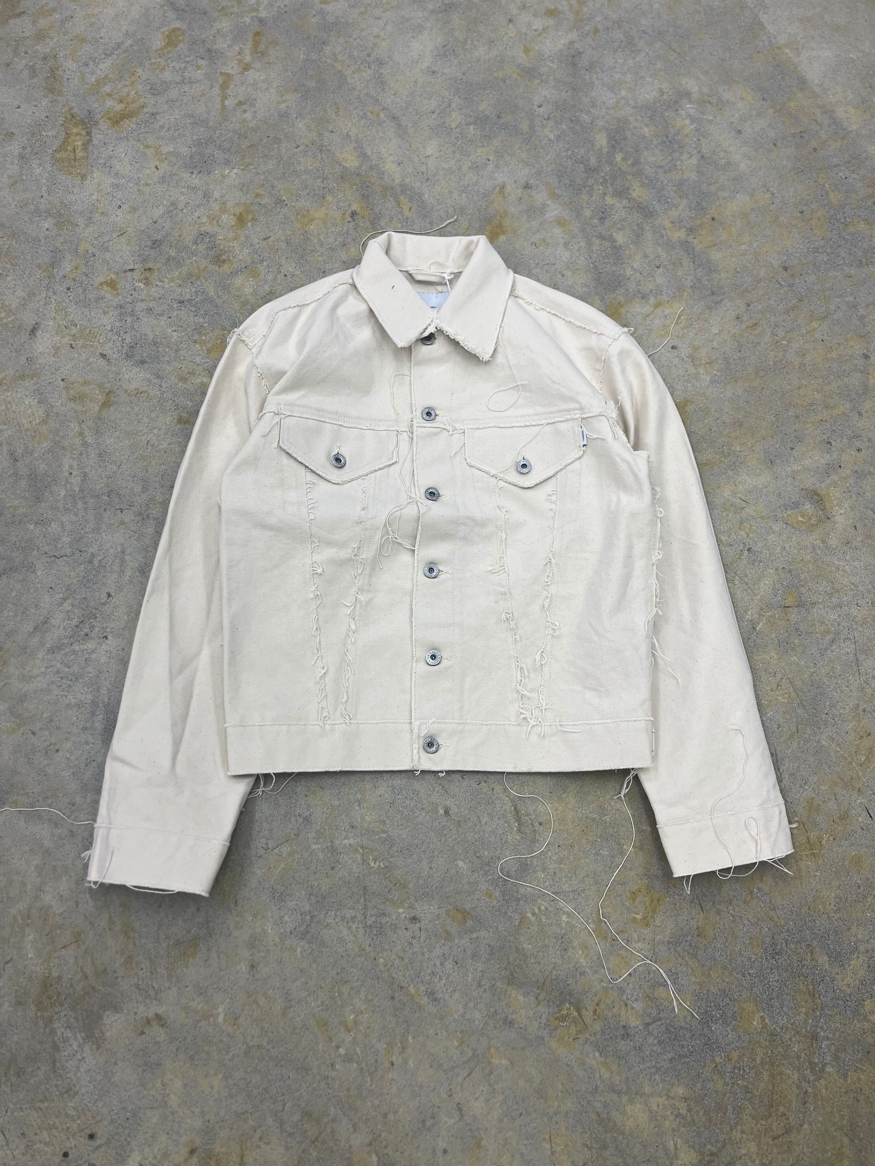 SUGARHILL | RAW-EDGE CANVAS DENIM JACKET TYPE3 | IVORY WHITE | HOWDAY