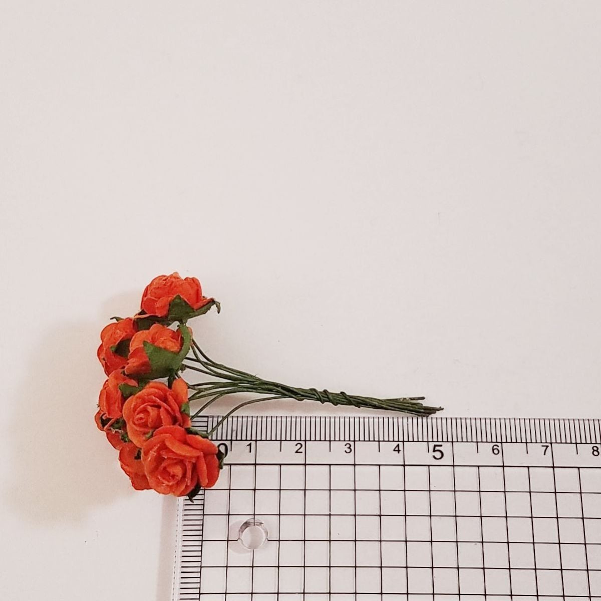 バラ 約15mm（赤橙 #131）50本 ミニ造花 アートフラワー | G.D.TARAD