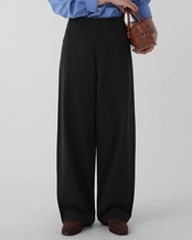 Wide straight cotton Pants　T20250