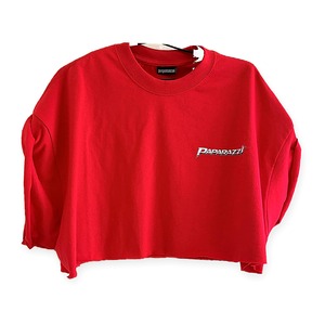 REMAKE CROP LONG SLEEVE / RED