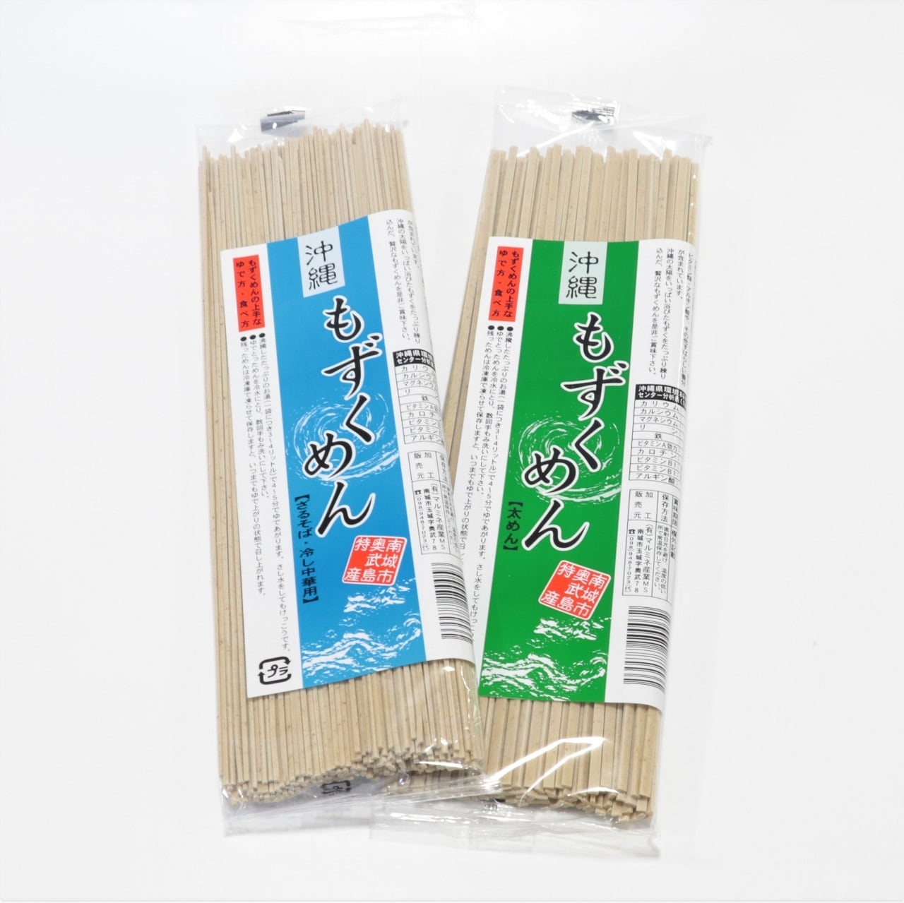 沖縄もずくめん細麺＆太麺セット | なんじぃ商店（沖縄県南城市）