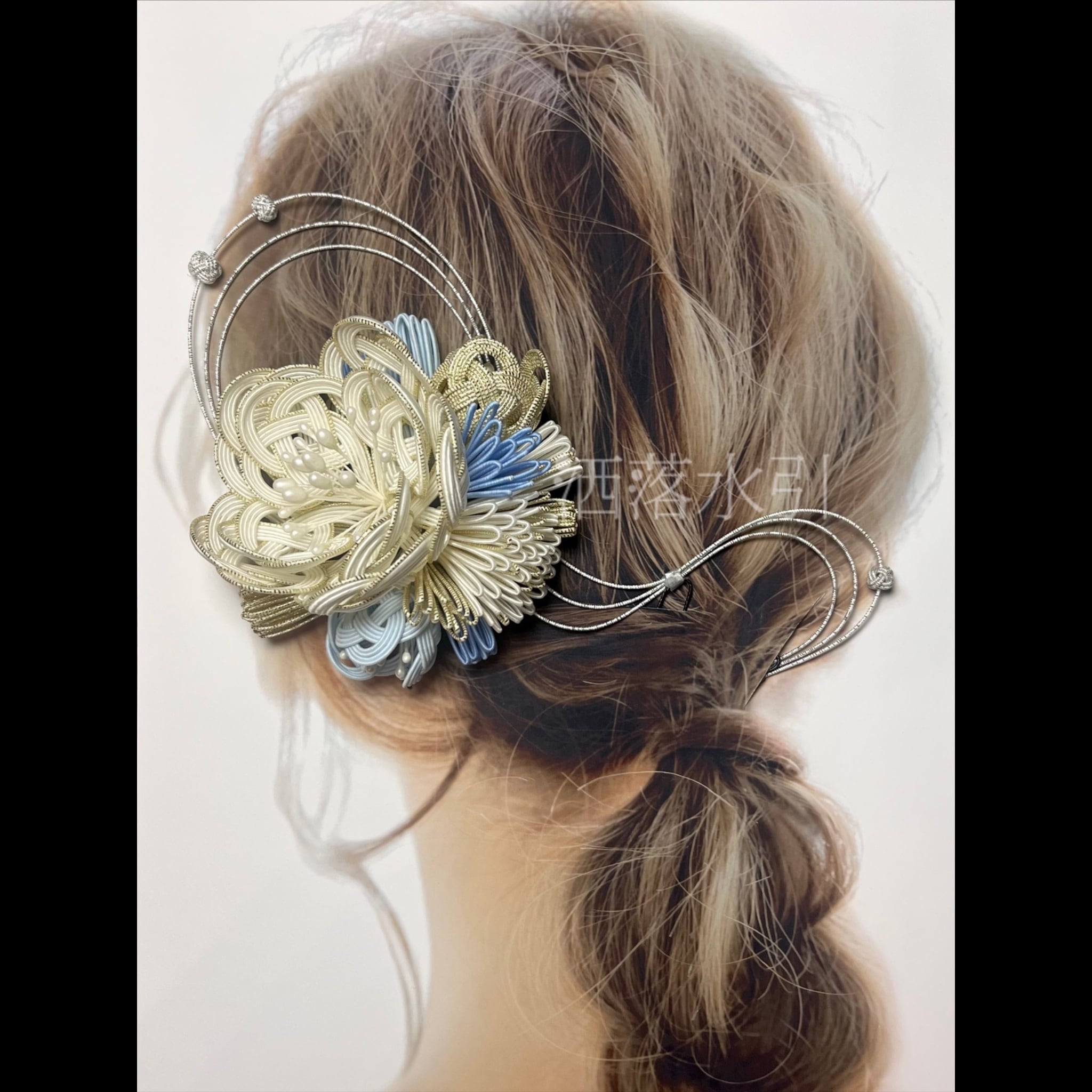 conyuko髪飾りorder♡ 受注販売品】水引の髪飾り 花寄せ 中サイズ 単品 | 洒落水引