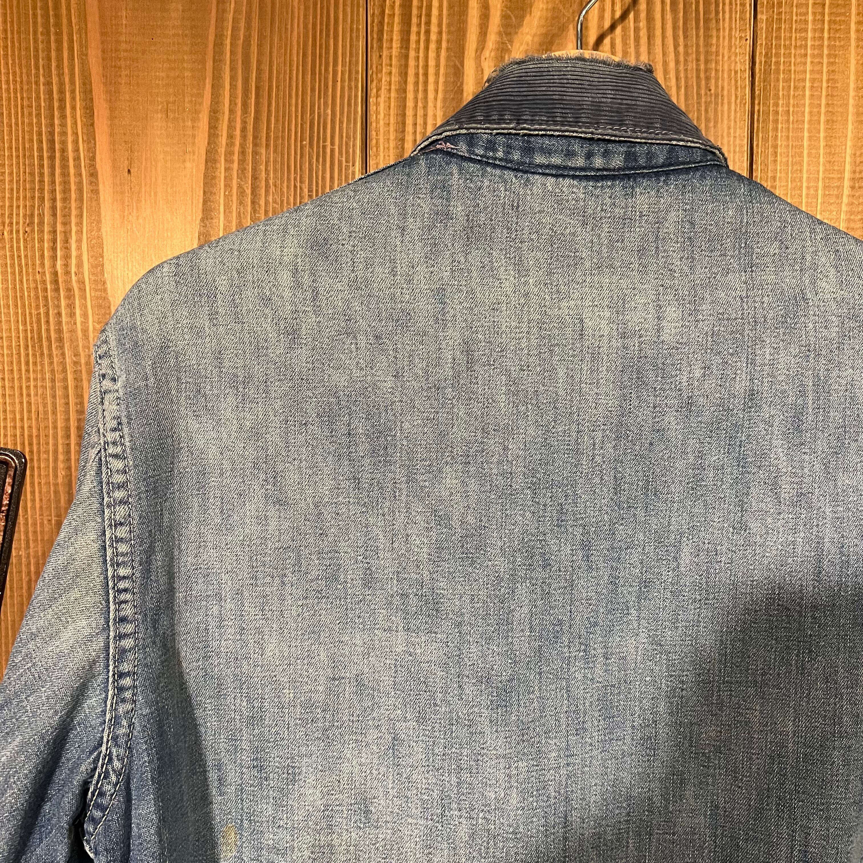 70s モンゴメリーワードcoverall jacket MONTGOMERY WARD DENIM COVERALL 70S 「バットダイ、サイズ42