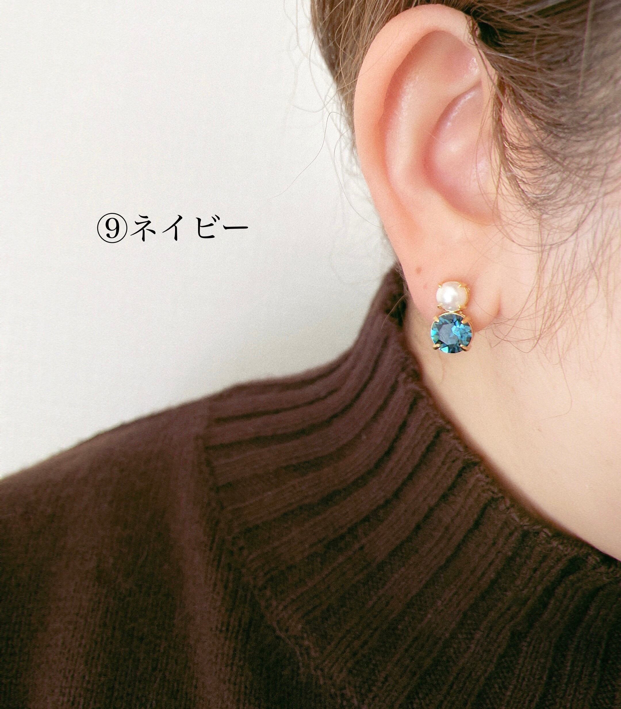 SnowMan Crystal イヤリング／イヤリング 雪だるま サージカル