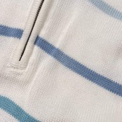 Brooks Brothers ブルックスブラザーズ ボーダー ハーフジップ コットン ニット セーター M/ブルー×ホワイト メンズ