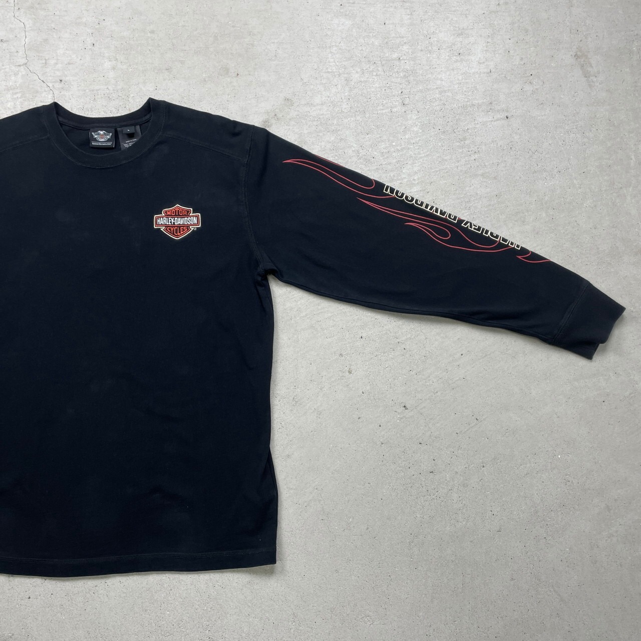 90~00年代 Harley-Davidson ハーレーダビッドソン ロゴ刺繍 ロングT 
