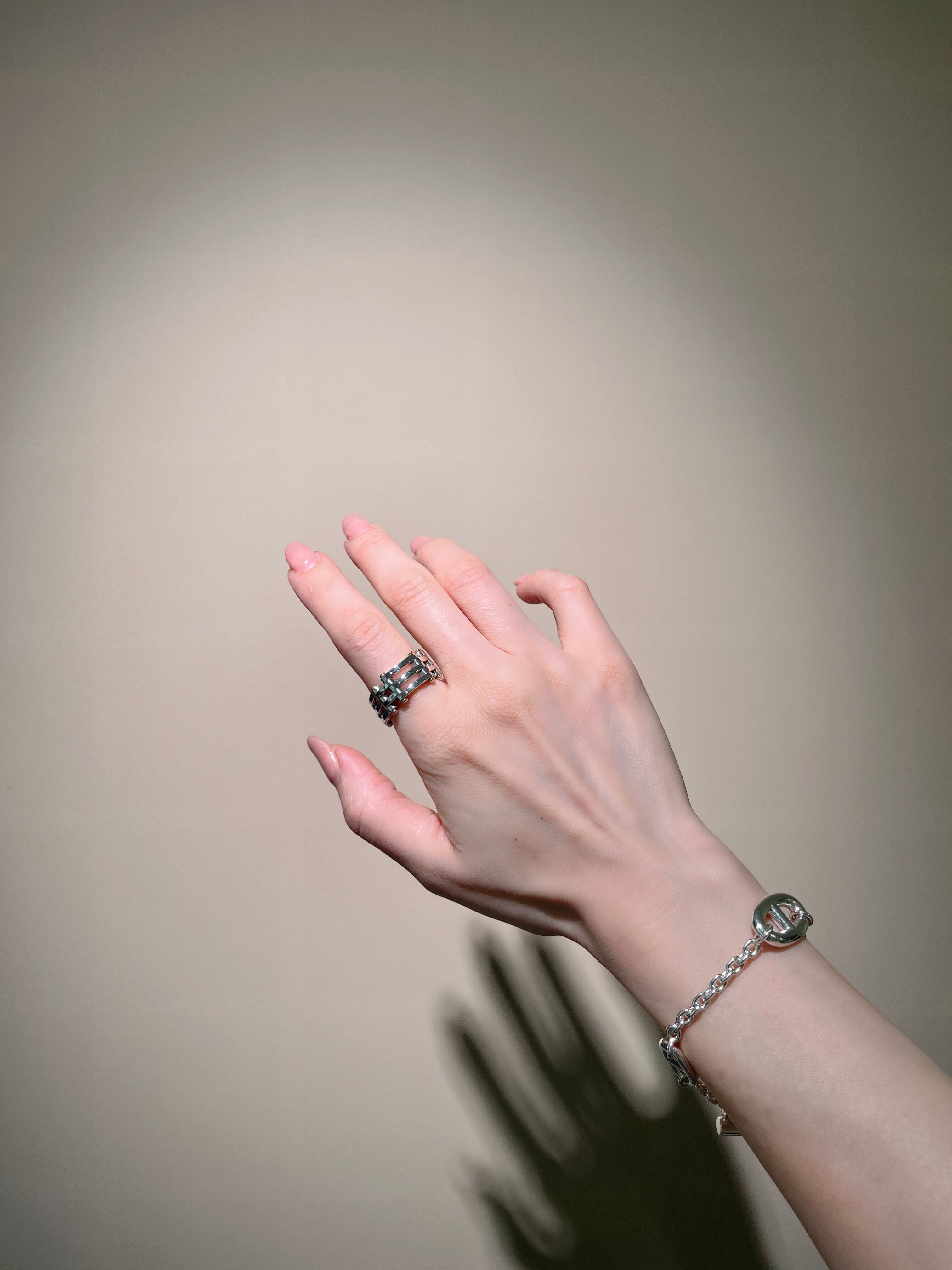 希少【TIFFANY&CO】【18号 】2645 ゲートリング／シルバー925×K18