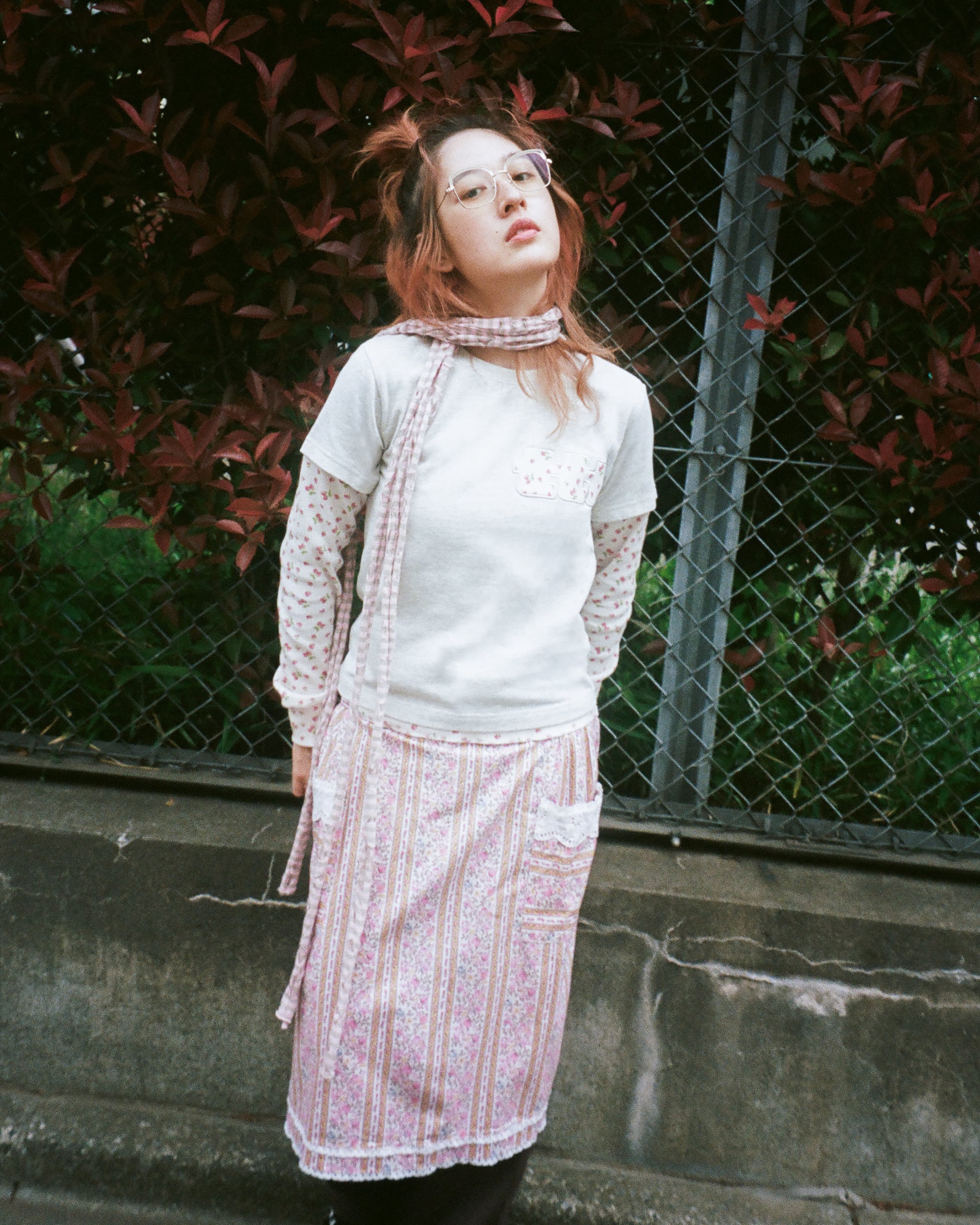 受注販売》Fake layered fruits thermal long sleeve tee（GREY） | TTTMSW
