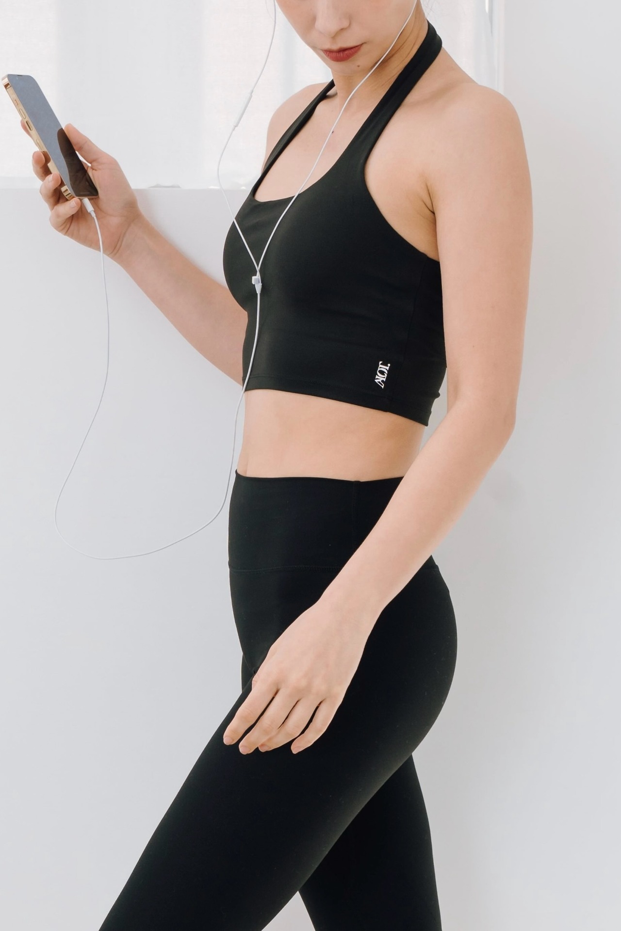 Halter Neck Gathered Back Bra Top【4 colors】