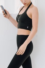 Halter Neck Gathered Back Bra Top【4 colors】