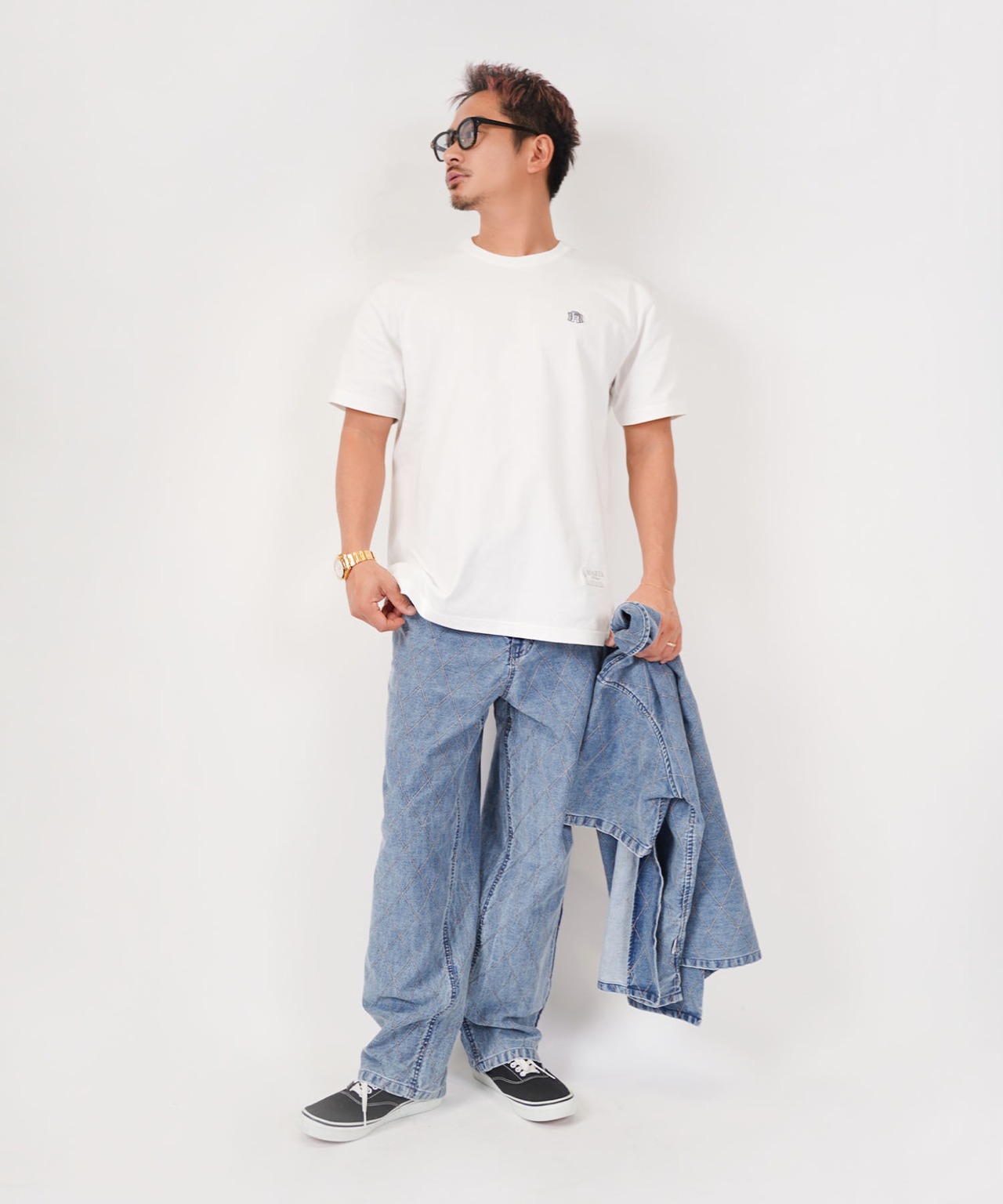 【#Re:room】VINTAGE DIAMOND QUILT STITCH DENIM［REP248］