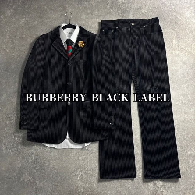 LOST特注【vintage】セットアップ ダブルスーツ ブラック 極上ウール