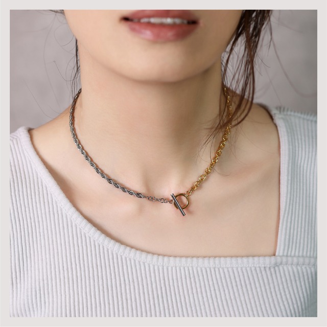 Necklace -Gold x Silver-