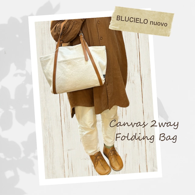 Blucielo nuovo】キャンバス2wayトートバッグ | EVONNU 〜イボンヌ〜