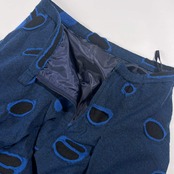 t.b センソユニコ ドット風 デザイン スカート 38/ブルー×ブラック 系 レディース