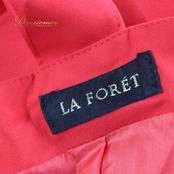 社交ダンス 衣装 スタンダード ドレス ワンピース レッスンウェア パーティドレス LA FORET 赤 レッド系 無地 リボン ボディライン カジュアル シンプル エレガント フェミニン ドレッシー 伸びない 薄手 大人 ステージ用 舞台衣装 特別イベント 夏祭り 体型カバー 通気性 かわいい リボン付き スカート フレアデザイン たっぷりエレガンス 着心地良い お手入れ簡単 旅行 合コン デート