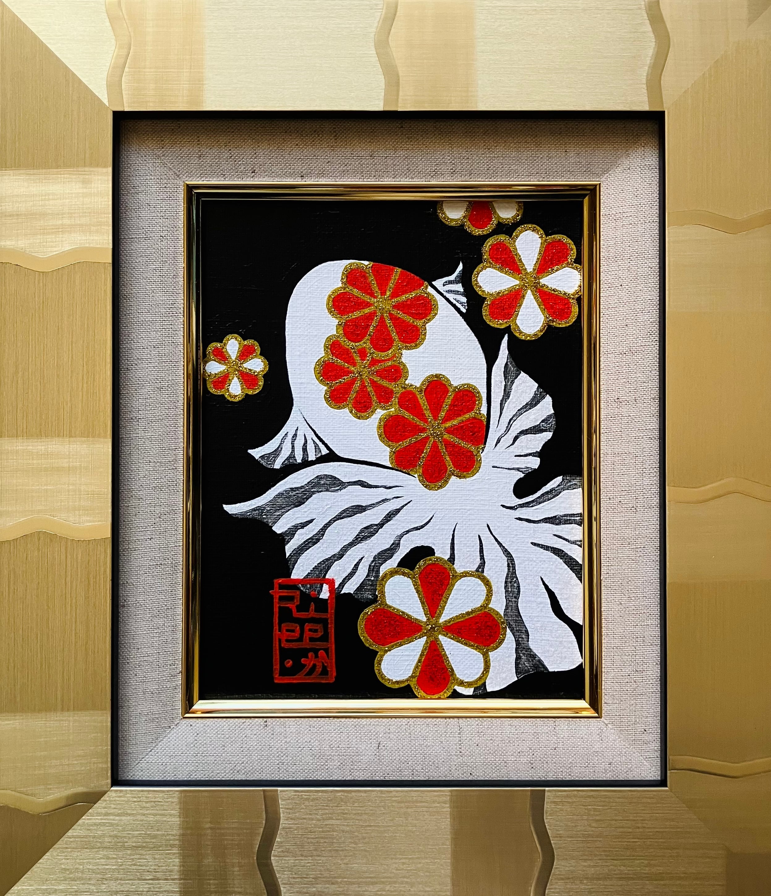 Suicat／原画 キャンバス 絵 絵画 アート イラスト 猫 黒猫 | Riee .か