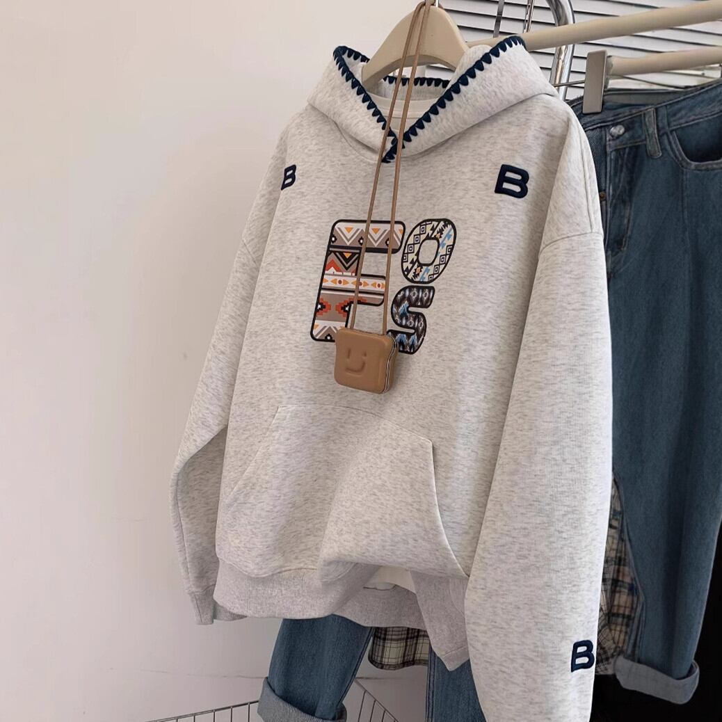 【tops】裹起毛フーディーパーカー M28979